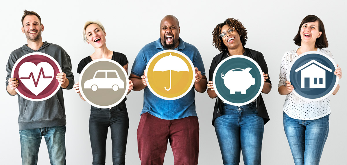 employees holding signs